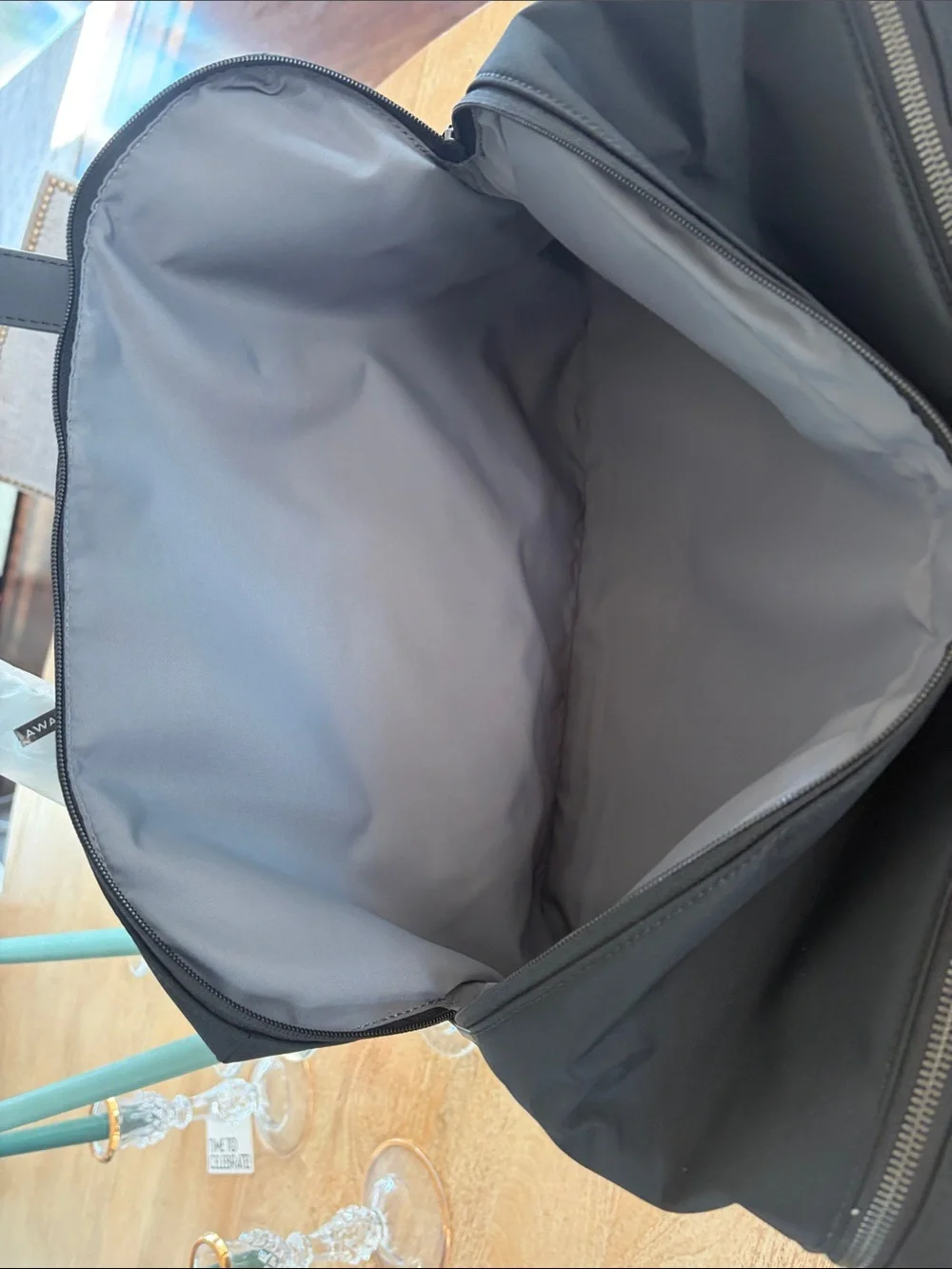 Away Black Nylon Duffel with Top Handles